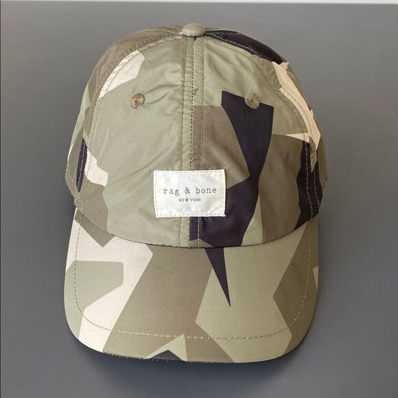 Rag & Bone Addison baseball cap green camouflage print OS Unisex Street main image 8